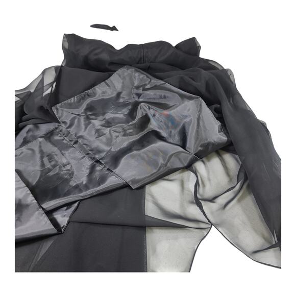 Victor Costa Vintage Black Green Pink Beaded Strapless Evening Dress Gown 10 - Picture 9 of 11